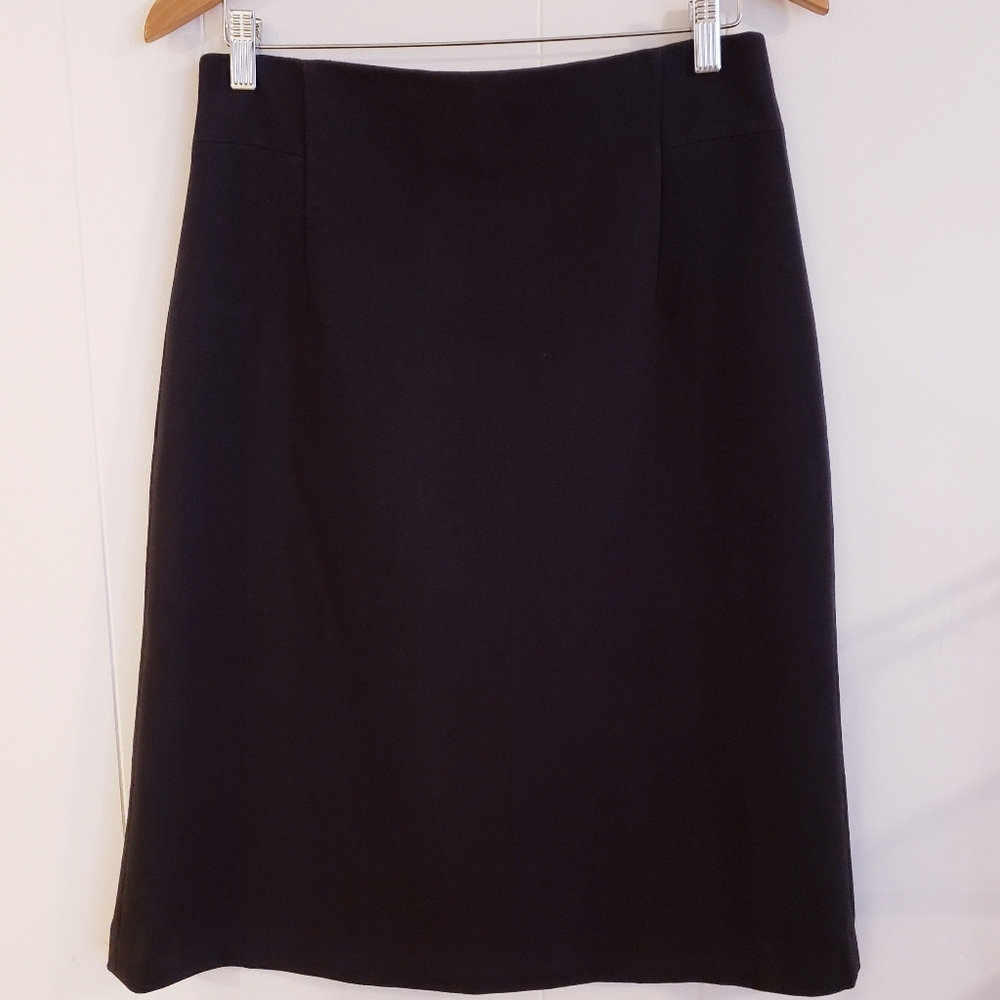 Ann Taylor Loft Petites Skirt Size 10P Black Back Zip